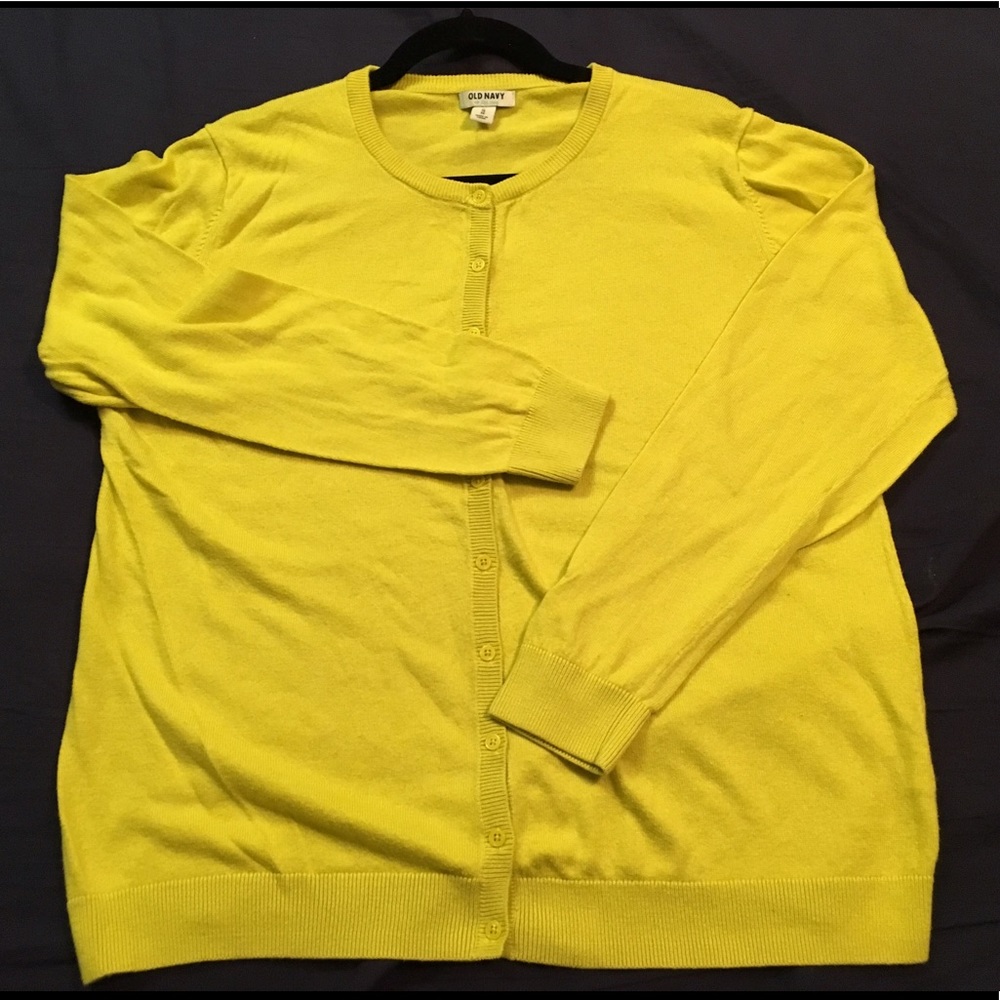 Yellow cardigan