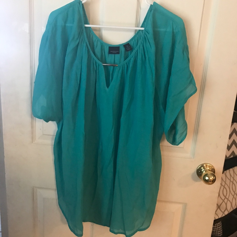 Teal blouse