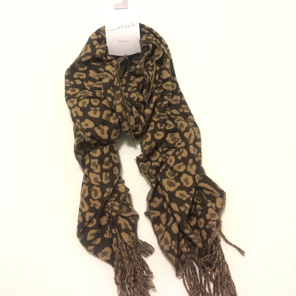 Leopard Print Oblong Scarf
