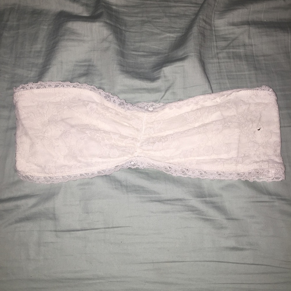 super cute white lace bandeau
