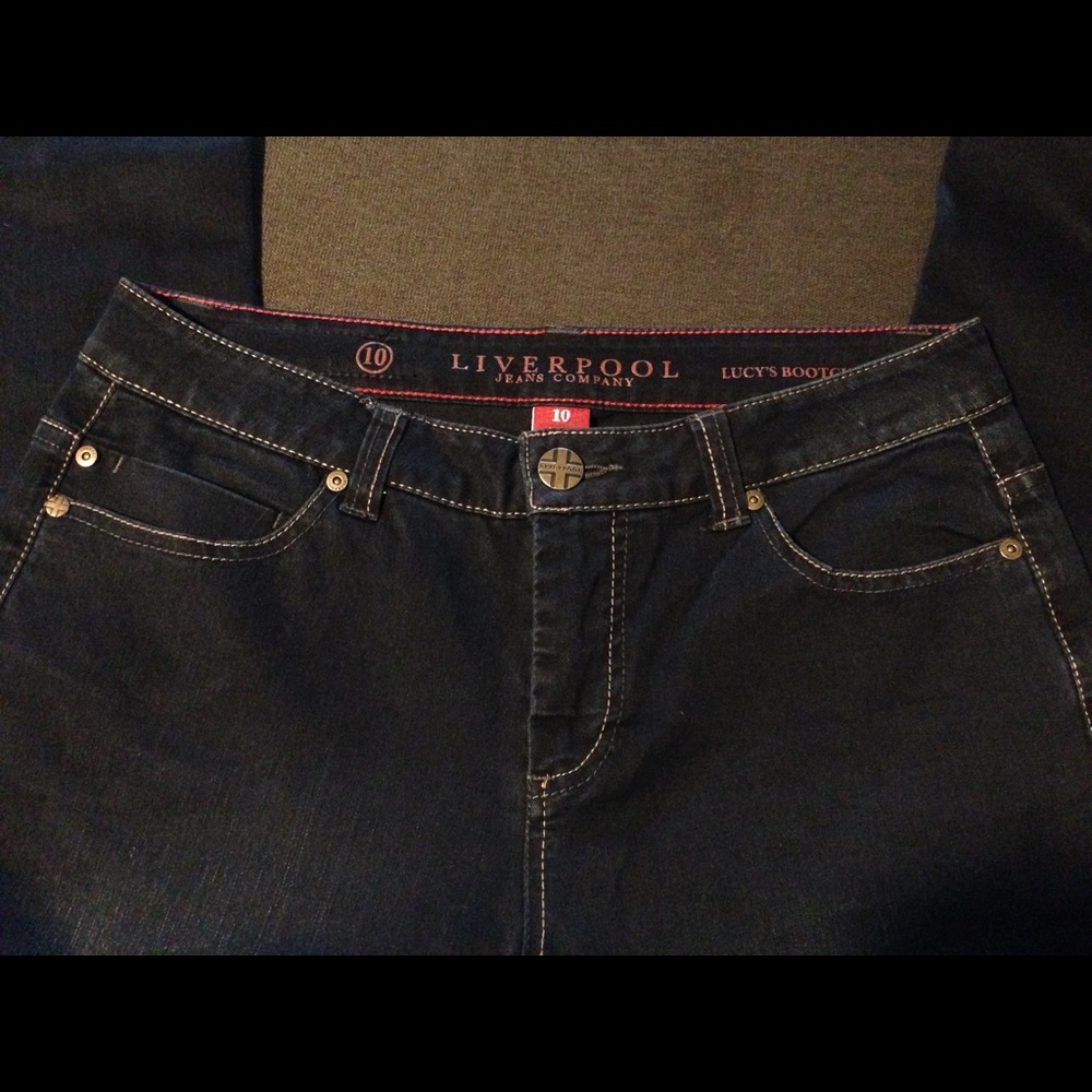 Liverpool women's dark jeans size 10 Lucy boot cut
