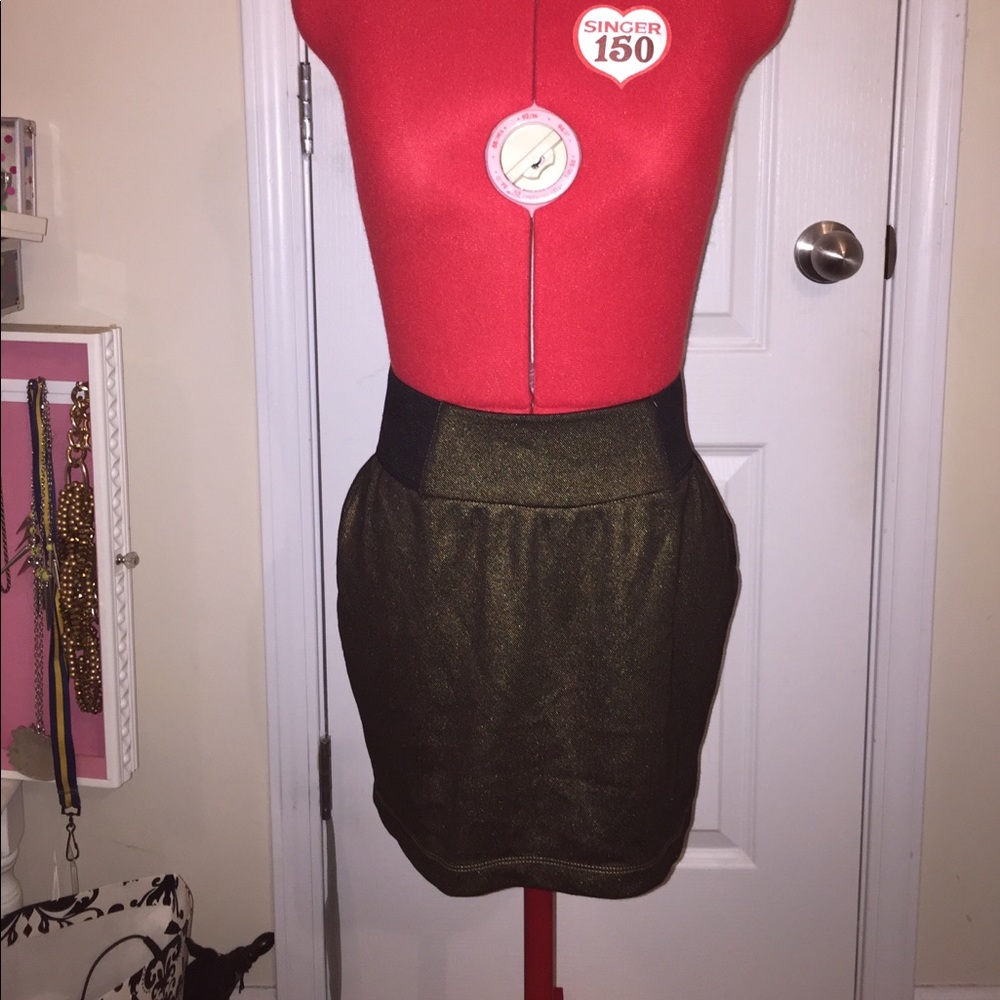 Metallic Mini Skirt