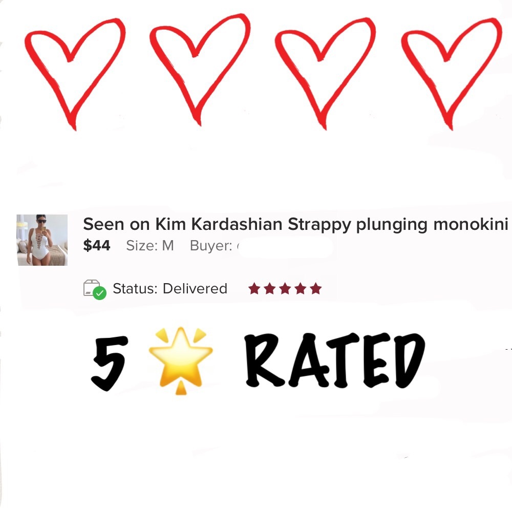 ⭐️SEEN ON KIM Kardashian Strappy plunging monokini - Picture 8 of 8