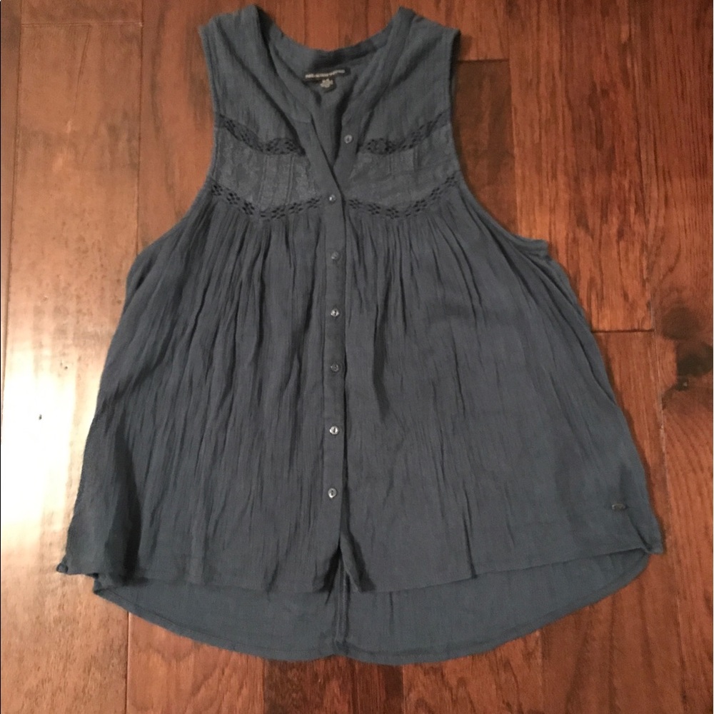 Navy American Eagle blouse