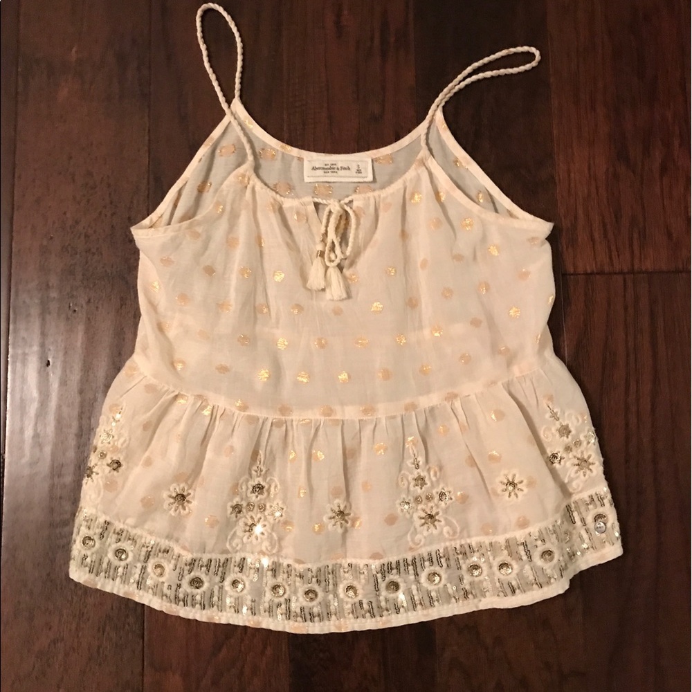 Abercrombie & Fitch embroidered sleeveless blouse