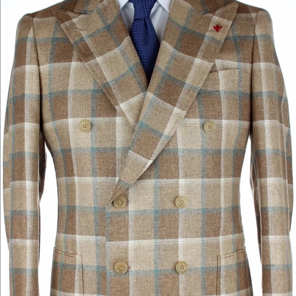 Isaia double breasted blazer