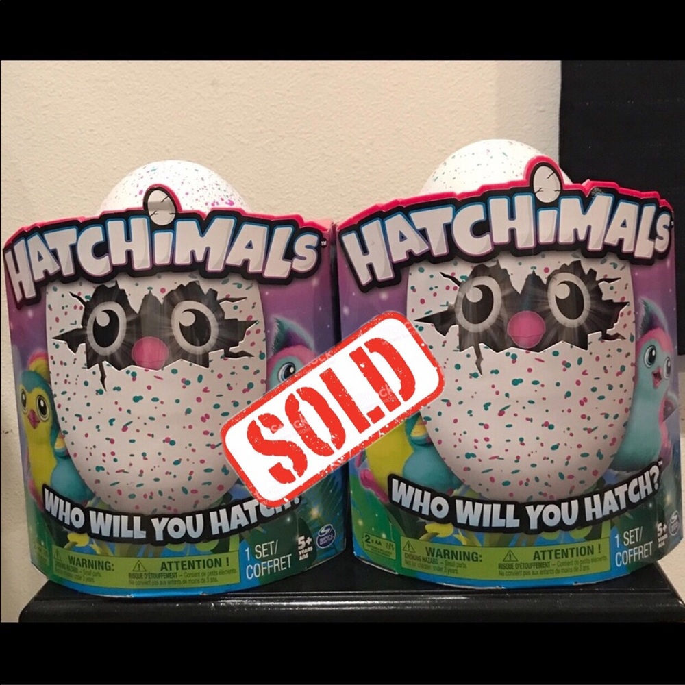 Two Hatchimals Hatching Egg Pengualas Teal/Pink.