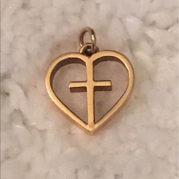 James Avery Jewelry - James Avery 14K Gold Cross in Heart Charm