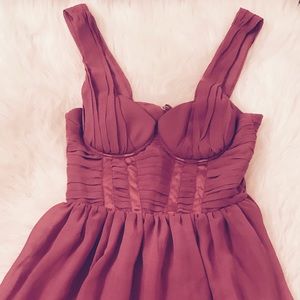 Gorgeous corset dusty rose dress