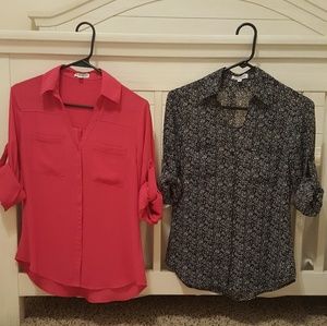 Two Express Womens "PORTOFINO" pocket shirts XS