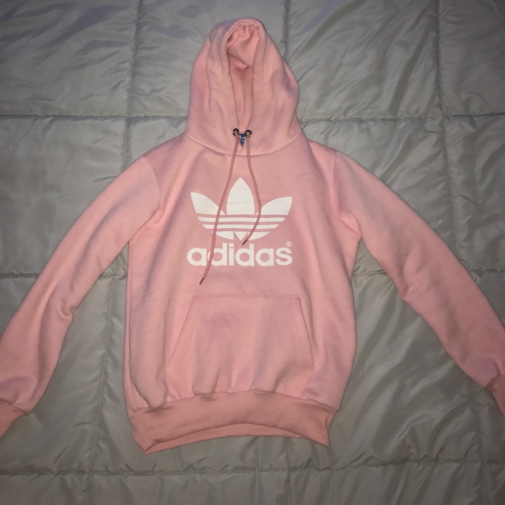 Soft pink adidas hoodie!! NWOT