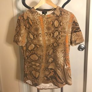 Just Cavalli Men's US M/L Snake Print Tee