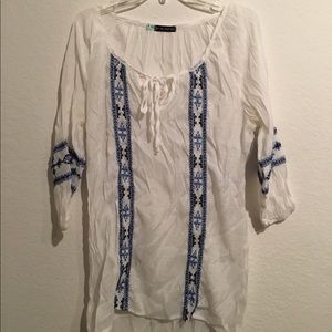 White boho blouse