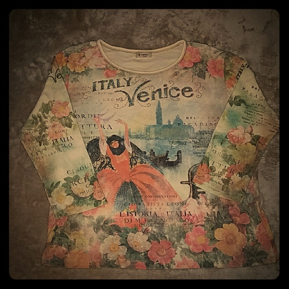 Venice, Italy 3/4 sleeve top