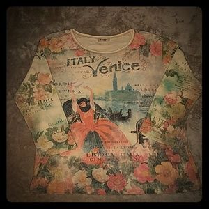 Venice, Italy 3/4 sleeve top