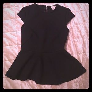 H&M Black peplum top SZ 6