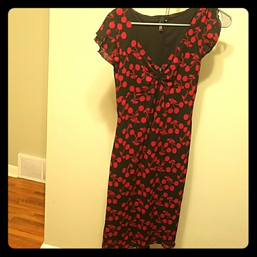 MADE IN THE USA! Retro cherry print dress