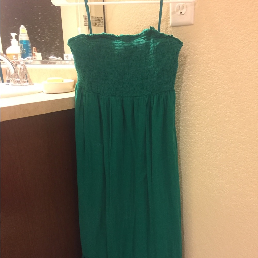 Anthro strapless beach dress