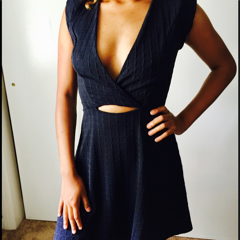 4/$25 Navy Cut Out Dress - Picture 1 of 4
