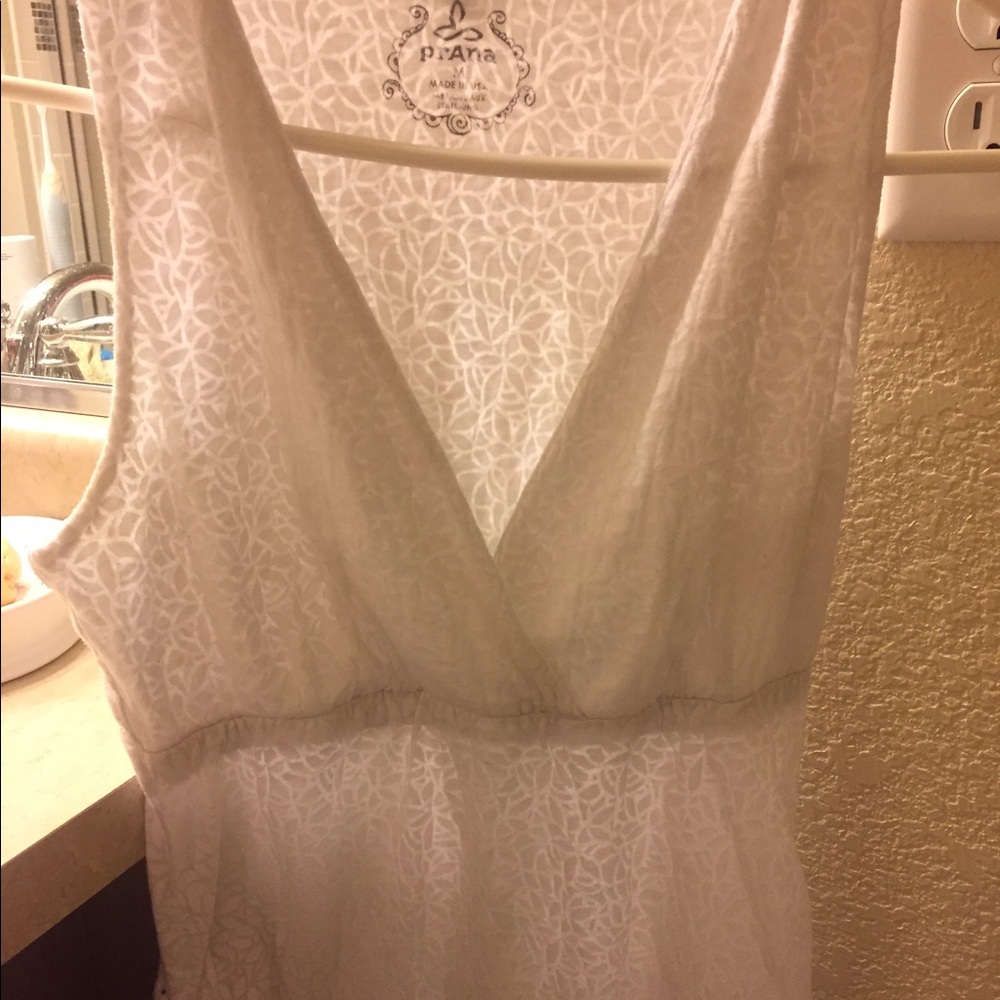 Prana detailed white tank
