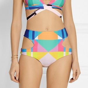 Mara Hoffman Geometric High Waist Bikini Bottom