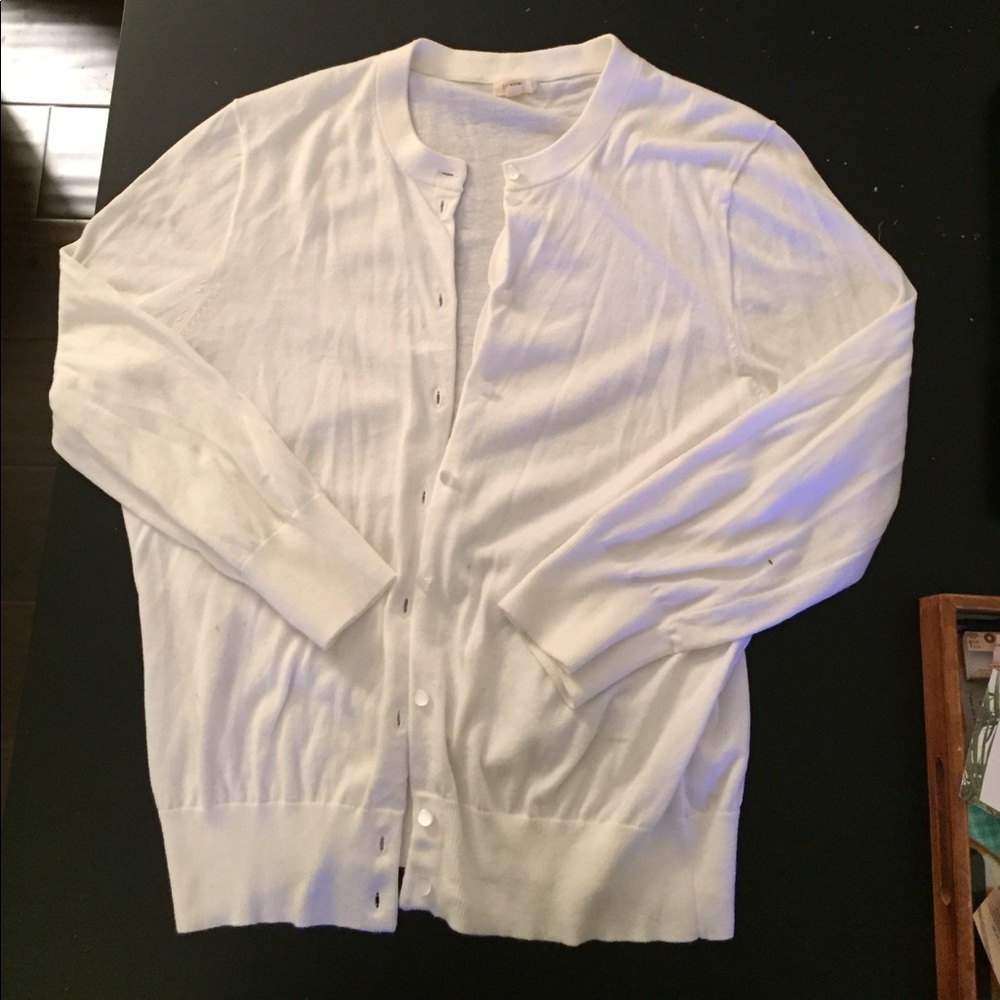 J. Crew Cream Cardigan size XL