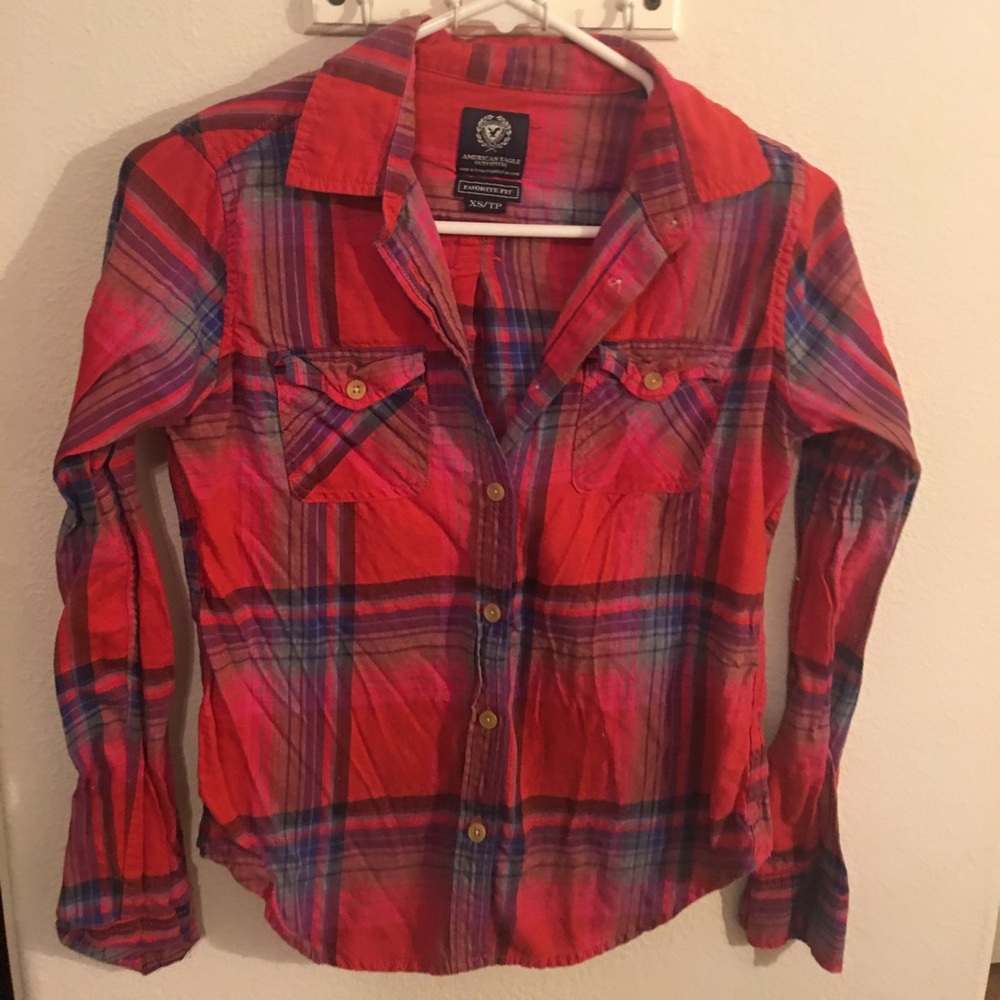 American eagle red flannel in xs- OBO