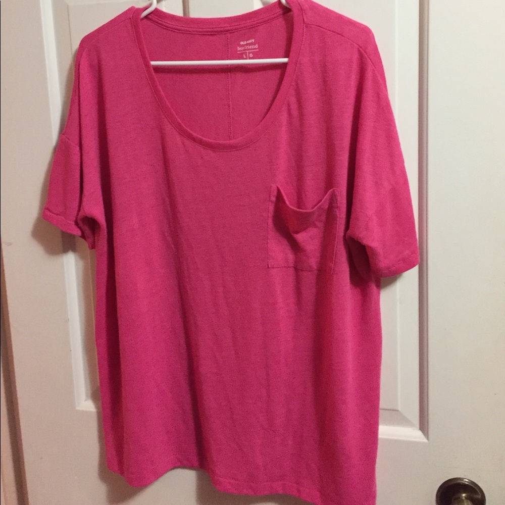 Old Navy Boyfriend Tee - Hot Pink
