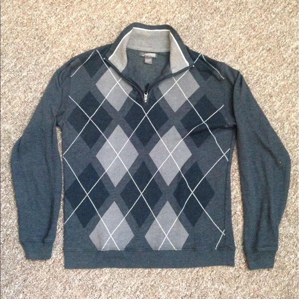 Argyle 1/4 zip Sweater