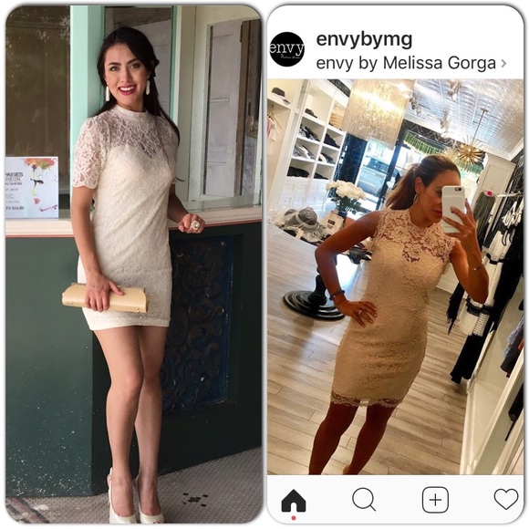 Lace Creme Dress-LAST ONE - Picture 6 of 7