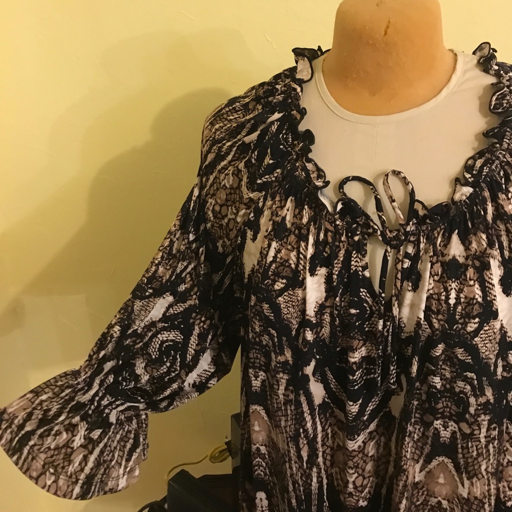 Plus Size Snake Print Top - image 1