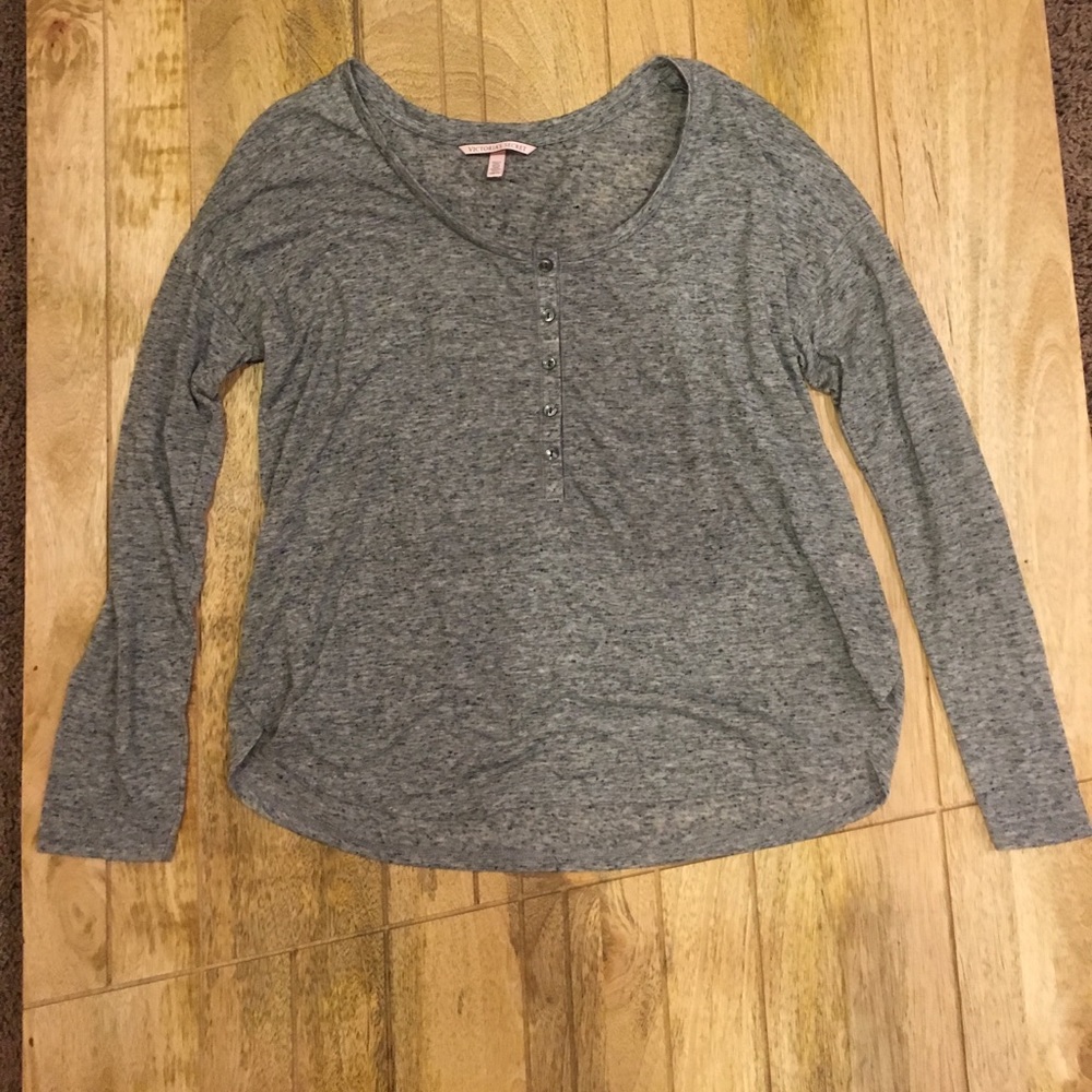 VICTORIA SECRET gray button up