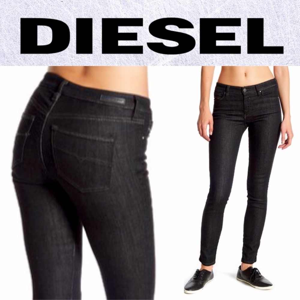 Diesel Doris Super Slim Skinny Jeans Black sz 24