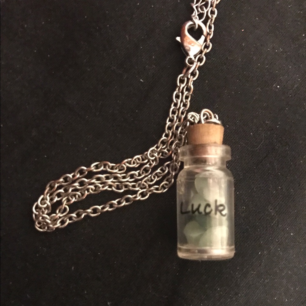 "Luck" bottle necklace