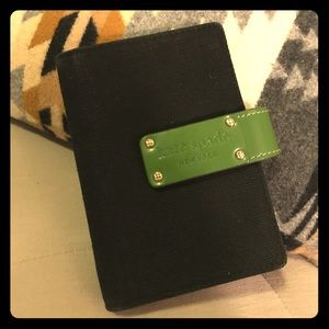 Black and green Kate Spade planner holder