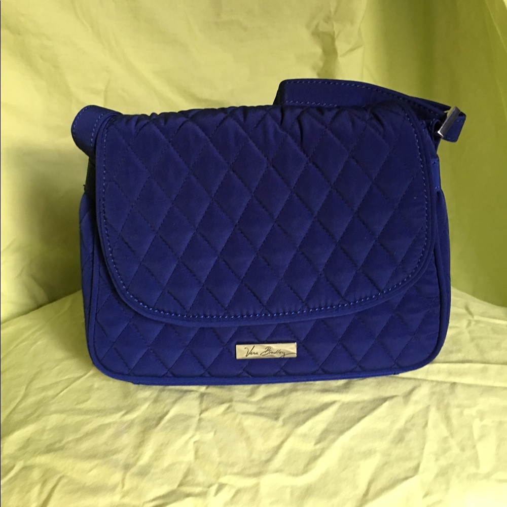 NWOT Navy Quilted Flap Crossbody