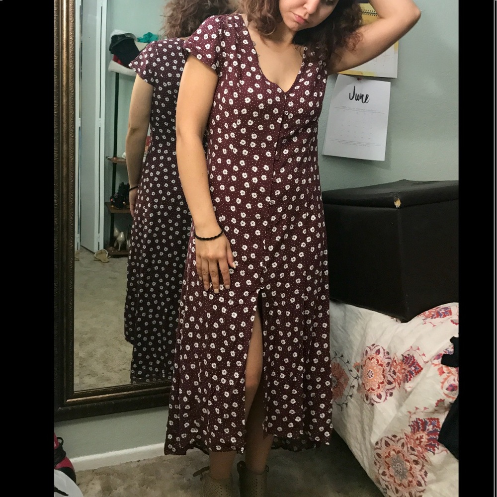 F21 Flower High Low Sundress