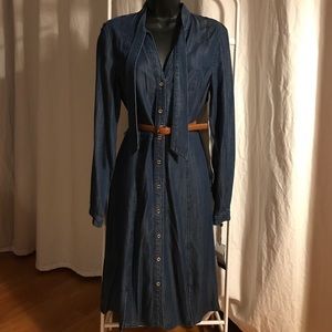 Denim dress with belt size 8