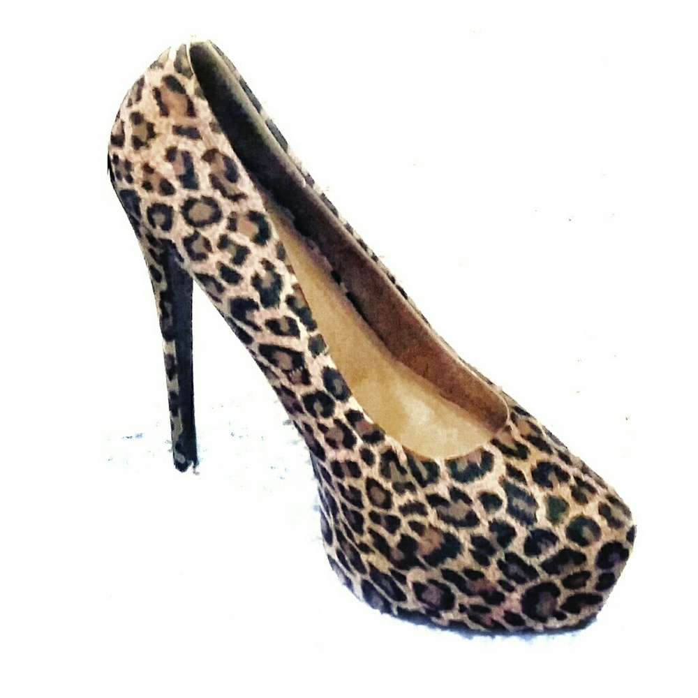 💋(❌SOLD!) Sexy Leopard Print Platform Stilettos - Picture 5 of 5