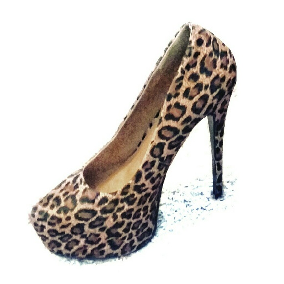 💋(❌SOLD!) Sexy Leopard Print Platform Stilettos - Picture 4 of 5