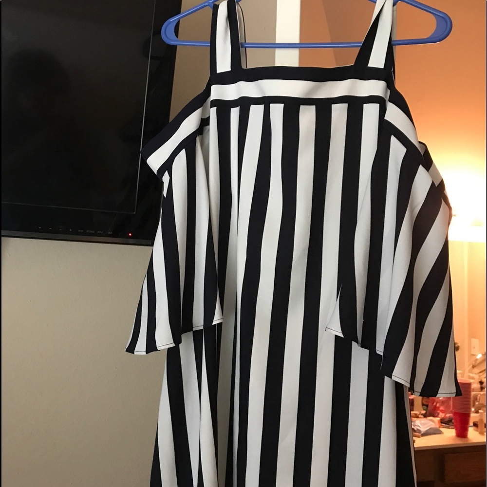 Navy and white striped dress!
