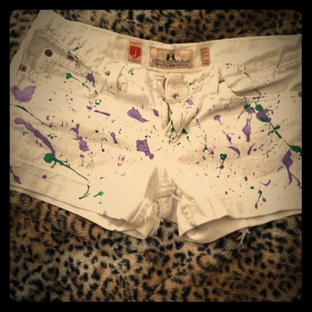➡️SOLD➡️ J. Couture customized paint shorts
