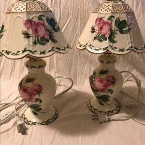 Ceramic floral lamps
