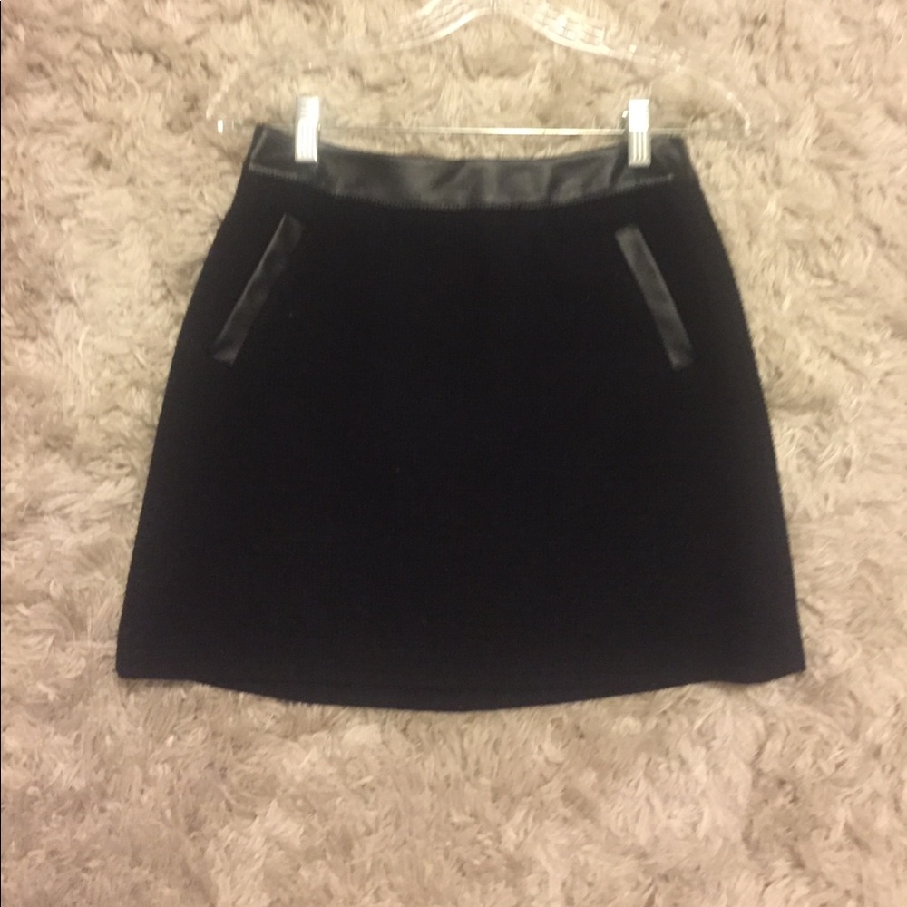 Black mini skirt