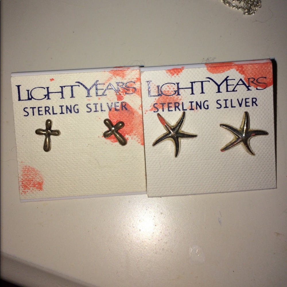 Sterling silver stud earrings