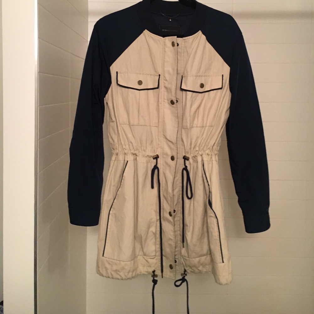 SOLD Tan/Navy BCBG MAXAZRIA Coat