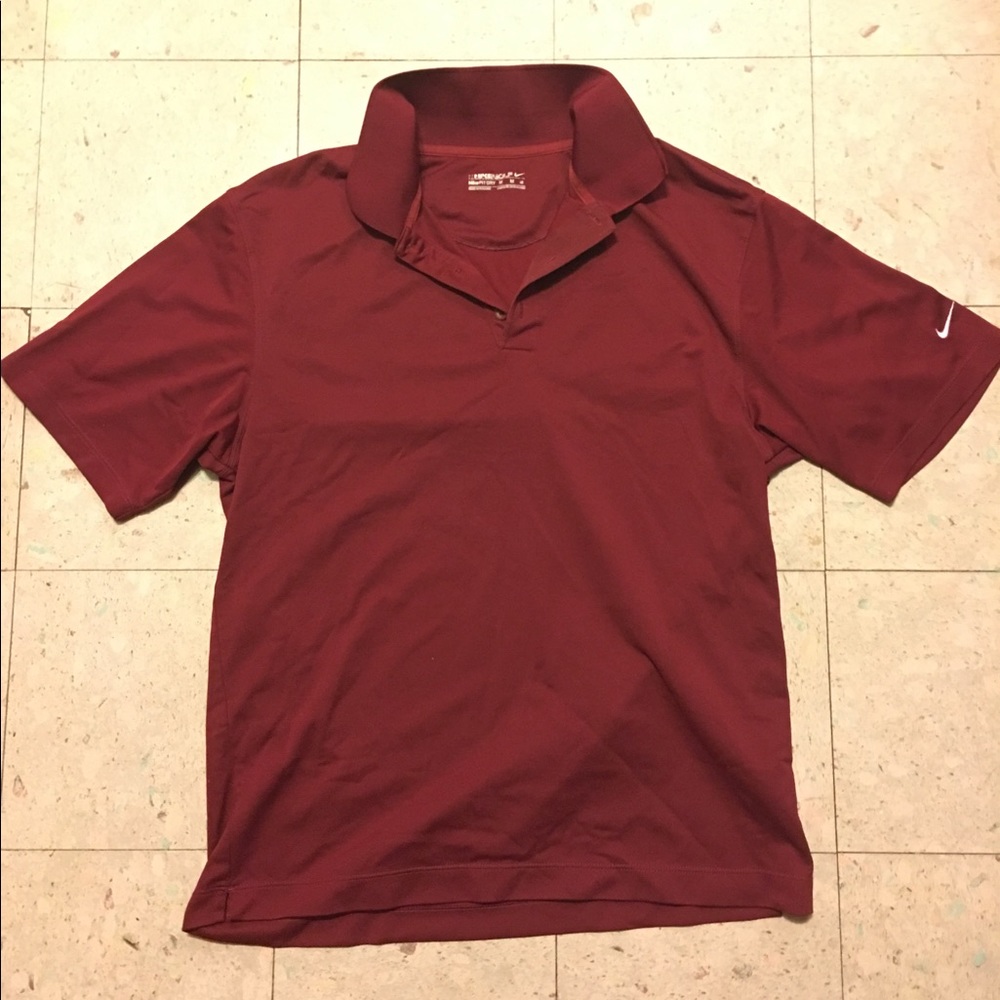 Dark Red Nike Golf Polo