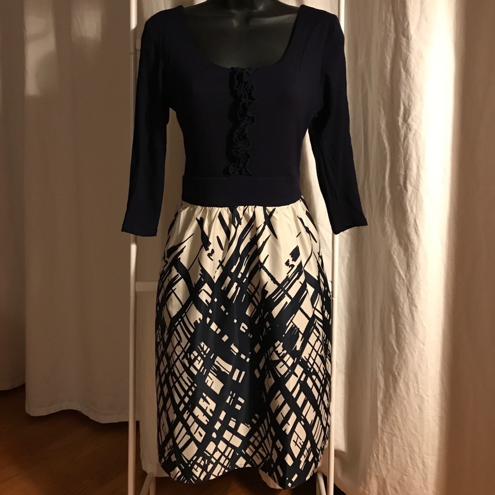 Blue and white dress size large