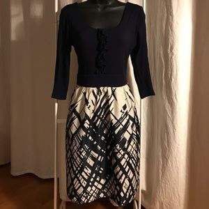 Blue and white dress size large