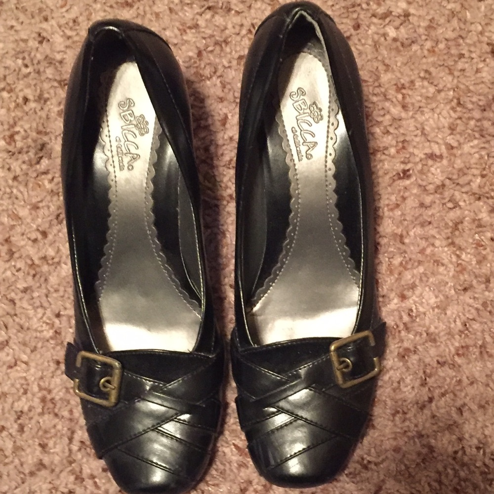 Black Heels Sz 8W